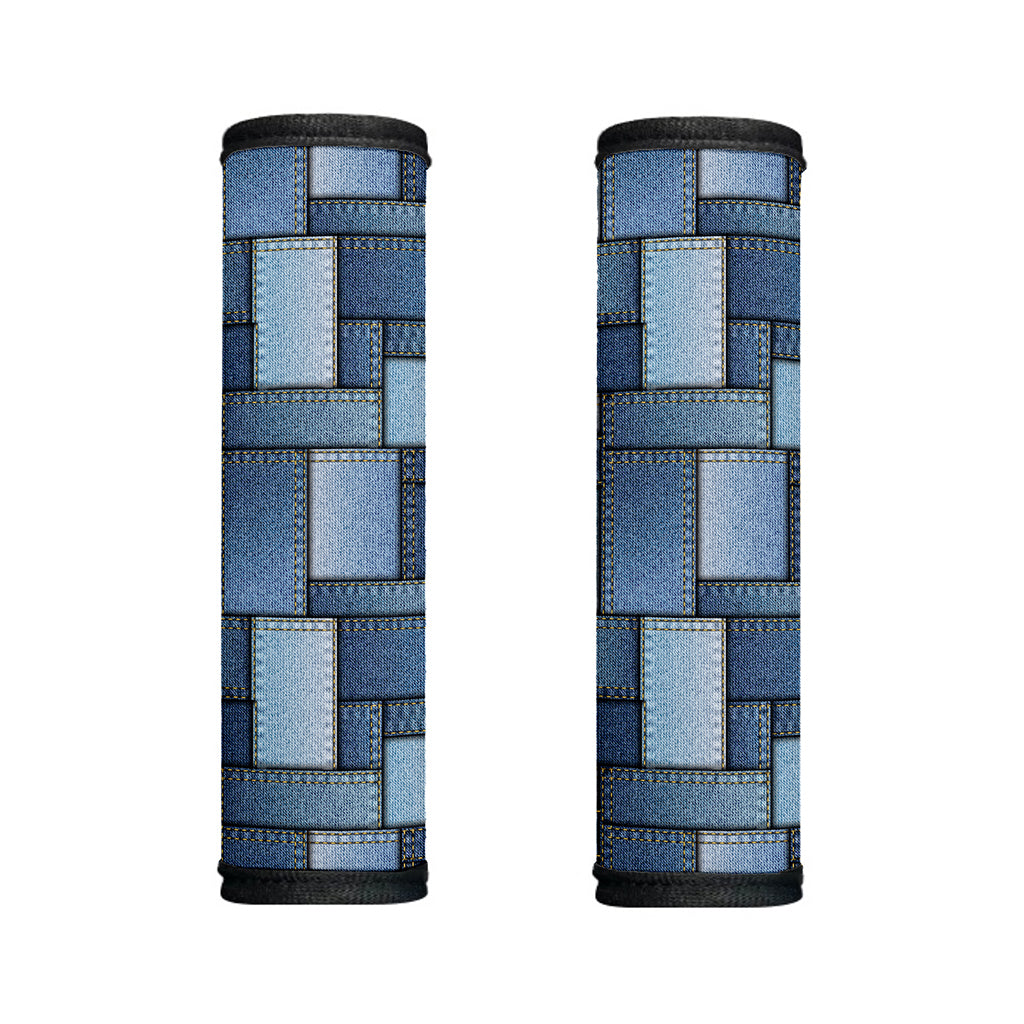 Patchwork Denim Jeans Pattern Print Handle Covers