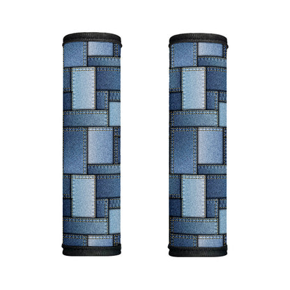 Patchwork Denim Jeans Pattern Print Handle Covers