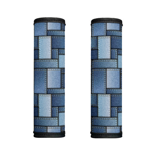 Patchwork Denim Jeans Pattern Print Handle Covers