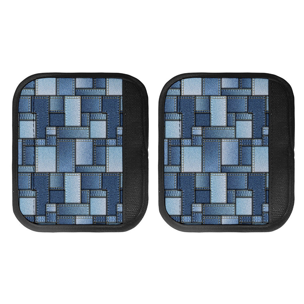 Patchwork Denim Jeans Pattern Print Handle Covers