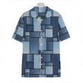 Patchwork Denim Jeans Pattern Print Hawaiian Shirt
