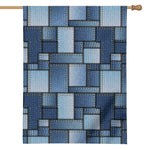 Patchwork Denim Jeans Pattern Print House Flag