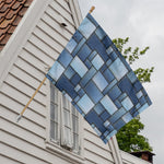 Patchwork Denim Jeans Pattern Print House Flag