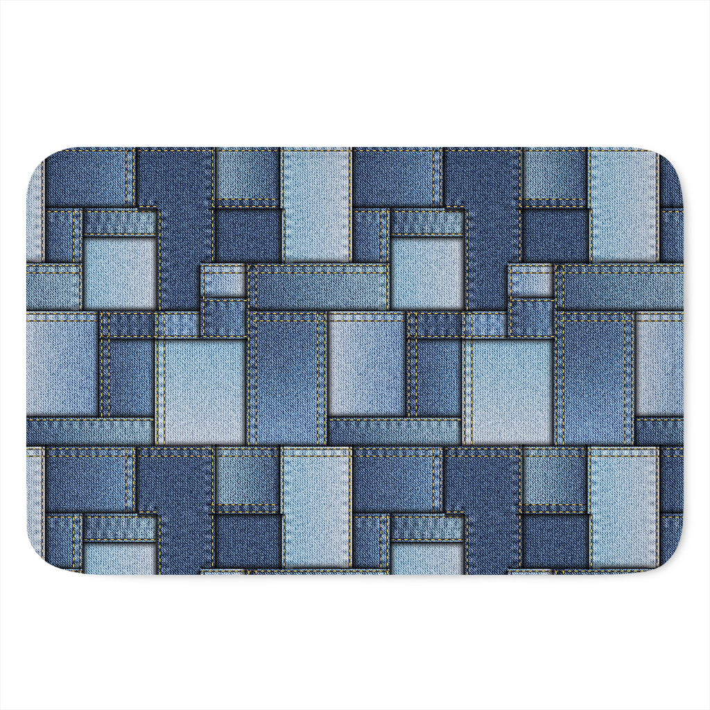 Patchwork Denim Jeans Pattern Print Indoor Door Mat