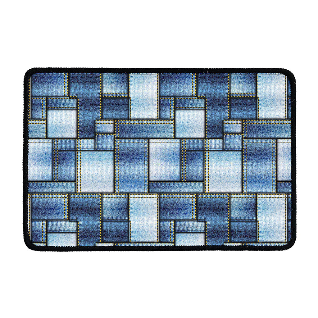 Patchwork Denim Jeans Pattern Print Kitchen Mat