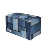 Patchwork Denim Jeans Pattern Print Leather Tissue Box Cover