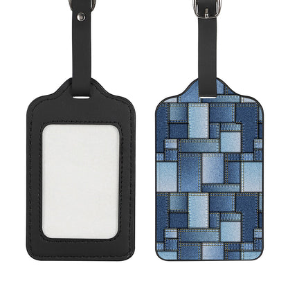 Patchwork Denim Jeans Pattern Print Luggage Tag