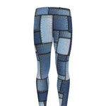 Patchwork Denim Jeans Pattern Print Men's leggings