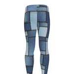 Patchwork Denim Jeans Pattern Print Men's leggings
