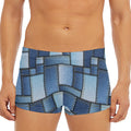 Patchwork Denim Jeans Pattern Print Men's Short Boxer Briefs