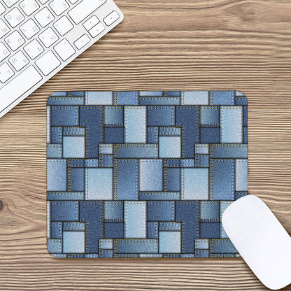 Patchwork Denim Jeans Pattern Print Mouse Pad