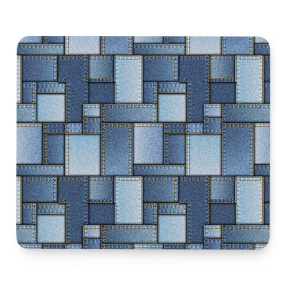 Patchwork Denim Jeans Pattern Print Mouse Pad