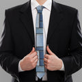 Patchwork Denim Jeans Pattern Print Necktie