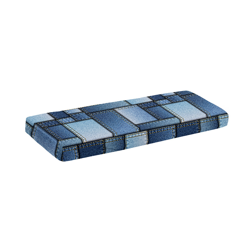 Patchwork Denim Jeans Pattern Print Piano Keyboard Cover
