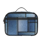 Patchwork Denim Jeans Pattern Print Portable Lunch Bag