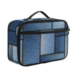 Patchwork Denim Jeans Pattern Print Portable Lunch Bag