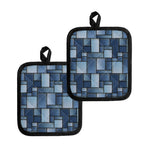 Patchwork Denim Jeans Pattern Print Pot Holders