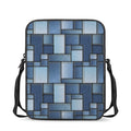 Patchwork Denim Jeans Pattern Print Rectangular Crossbody Bag