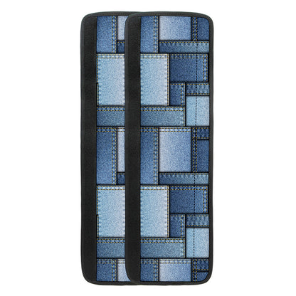 Patchwork Denim Jeans Pattern Print Refrigerator Handle Covers