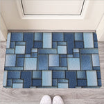 Patchwork Denim Jeans Pattern Print Rubber Doormat