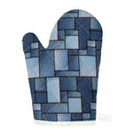 Patchwork Denim Jeans Pattern Print Single Oven Mitt