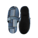 Patchwork Denim Jeans Pattern Print Slippers