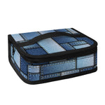 Patchwork Denim Jeans Pattern Print Small Lunch Bag