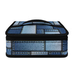 Patchwork Denim Jeans Pattern Print Small Lunch Bag