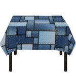 Patchwork Denim Jeans Pattern Print Tablecloth