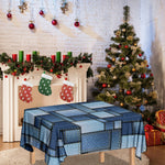 Patchwork Denim Jeans Pattern Print Tablecloth