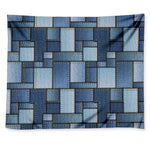 Patchwork Denim Jeans Pattern Print Tapestry