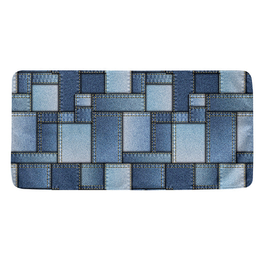 Patchwork Denim Jeans Pattern Print Towel