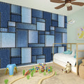 Patchwork Denim Jeans Pattern Print Wall Sticker