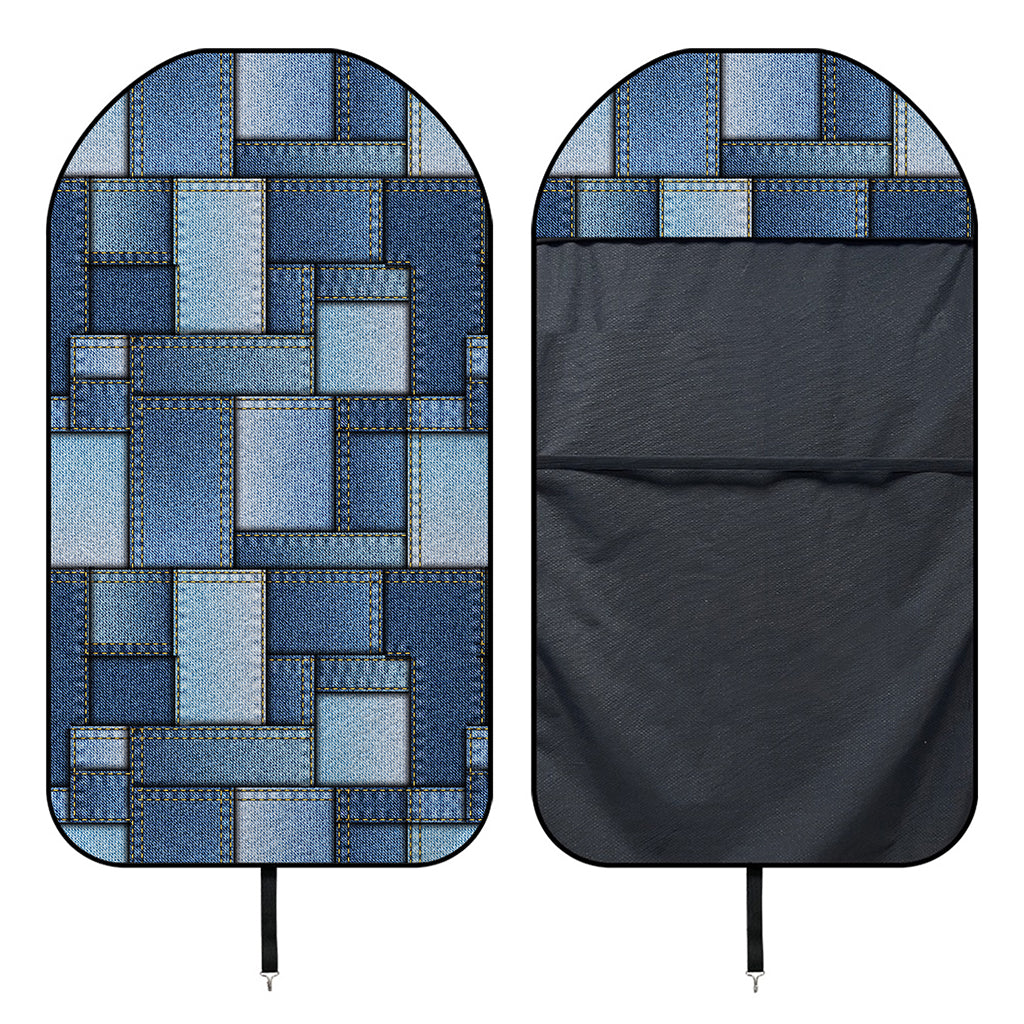 Patchwork Denim Jeans Pattern Print Waterproof Car Seat Cover