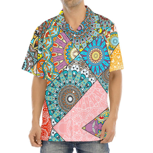 Patchwork Mandala Bohemian Pattern Print Aloha Shirt