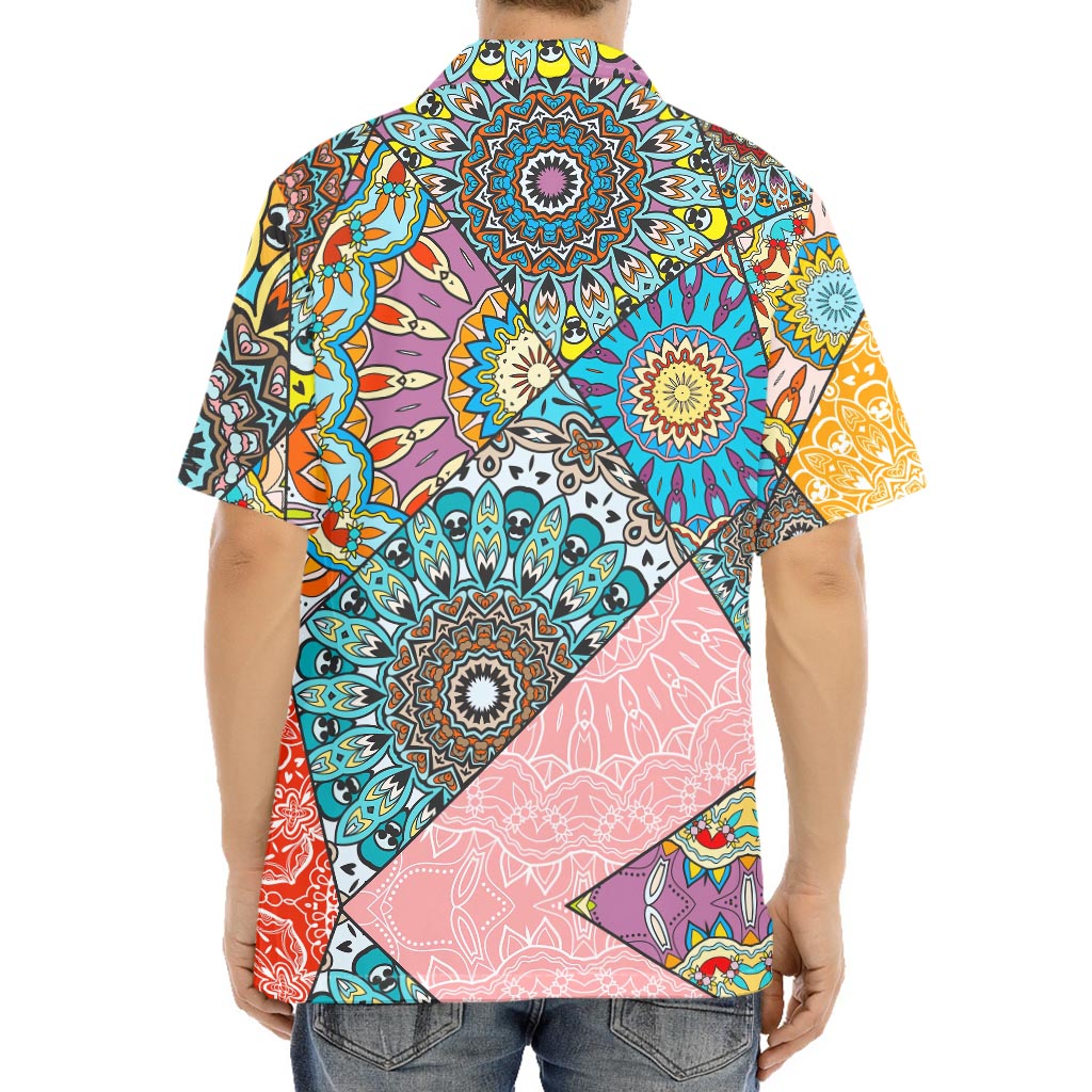 Patchwork Mandala Bohemian Pattern Print Aloha Shirt