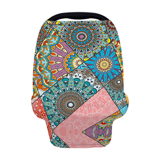Patchwork Mandala Bohemian Pattern Print Baby Seat Cover