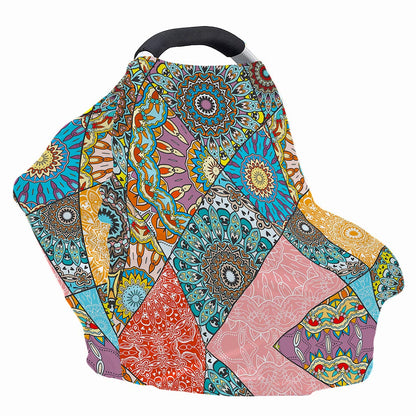 Patchwork Mandala Bohemian Pattern Print Baby Seat Cover