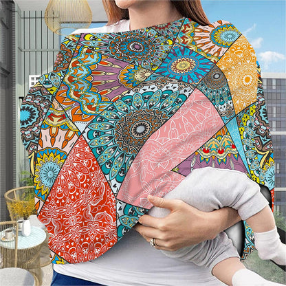 Patchwork Mandala Bohemian Pattern Print Baby Seat Cover