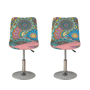 Patchwork Mandala Bohemian Pattern Print Bar Stool Covers