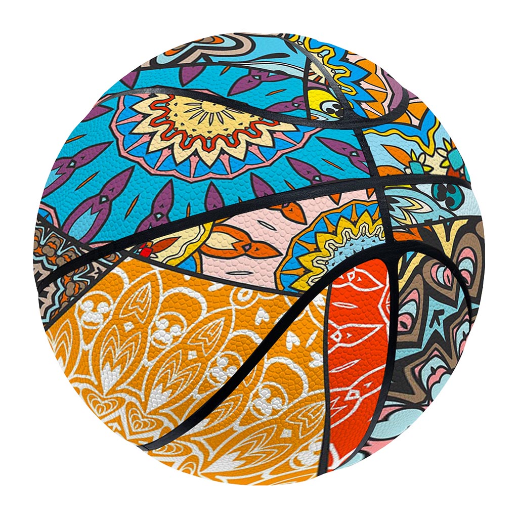 Patchwork Mandala Bohemian Pattern Print Basketball
