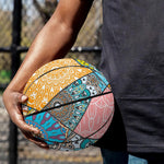 Patchwork Mandala Bohemian Pattern Print Basketball