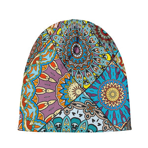 Patchwork Mandala Bohemian Pattern Print Beanie