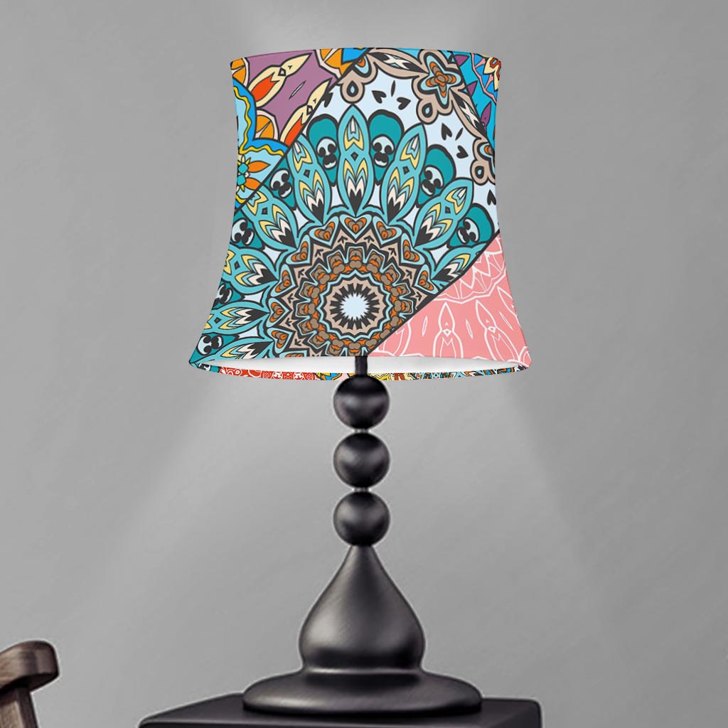 Patchwork Mandala Bohemian Pattern Print Bell Lamp Shade