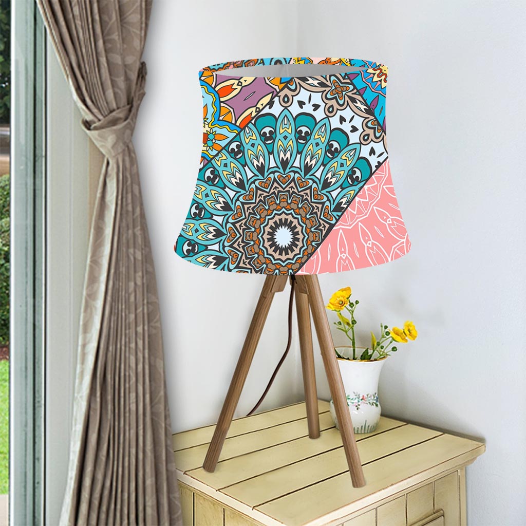 Patchwork Mandala Bohemian Pattern Print Bell Lamp Shade