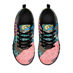 Patchwork Mandala Bohemian Pattern Print Black Running Shoes