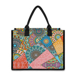 Patchwork Mandala Bohemian Pattern Print Canvas Tote Bag