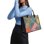 Patchwork Mandala Bohemian Pattern Print Canvas Tote Bag