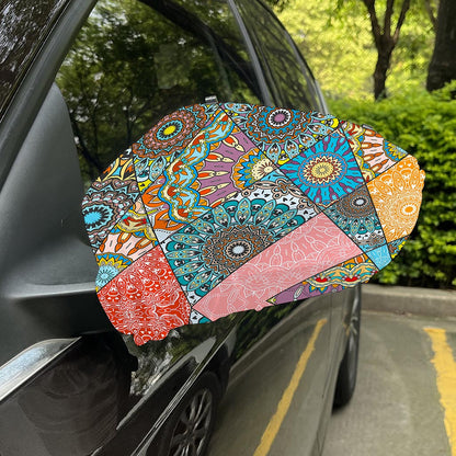 Patchwork Mandala Bohemian Pattern Print Car Side Mirror Covers