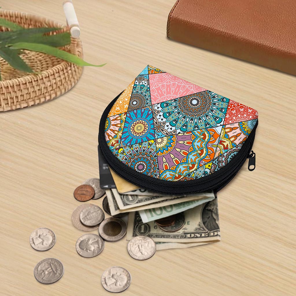 Patchwork Mandala Bohemian Pattern Print Coin Purse